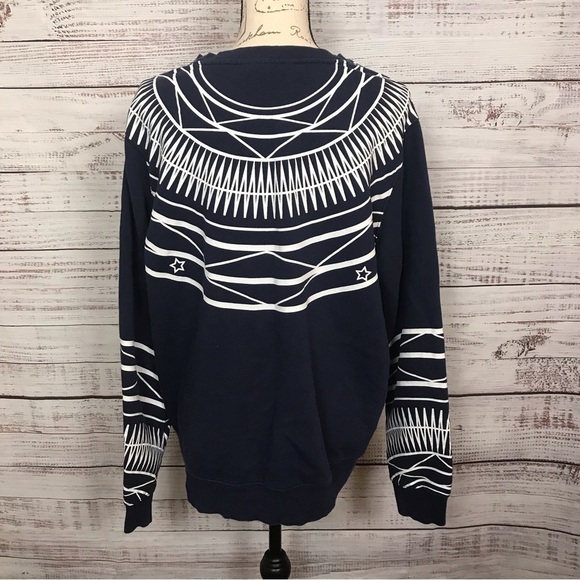 Blak by Rocawear navy all over print crewneck size large vintage sweater - Picture 2 of 10